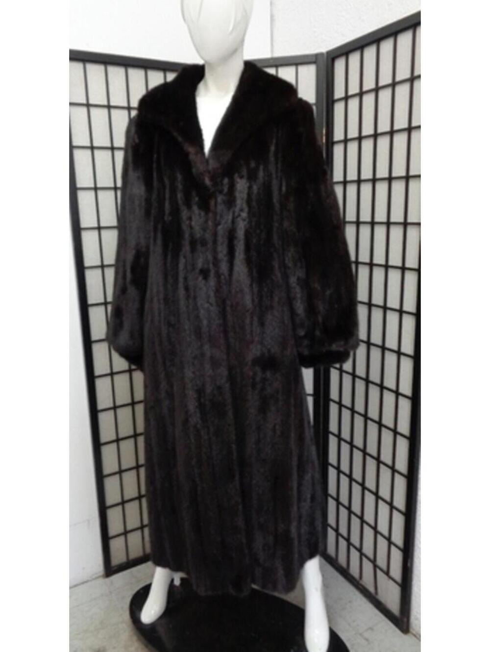 EXCELLENT CANADIAN BLACK MINK FUR COAT JACKET WOMEN WOMAN SZ 10-12 MEDIUM
